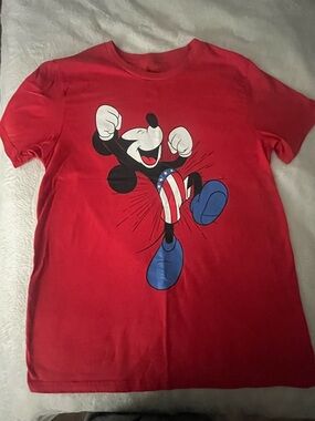 Disney Mickey Mouse Adults patriotic American flag t-shirt size Large
